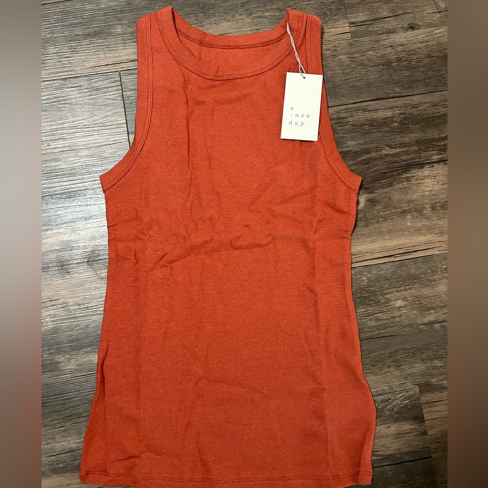 NWT A New Day Halter Tank M rust color